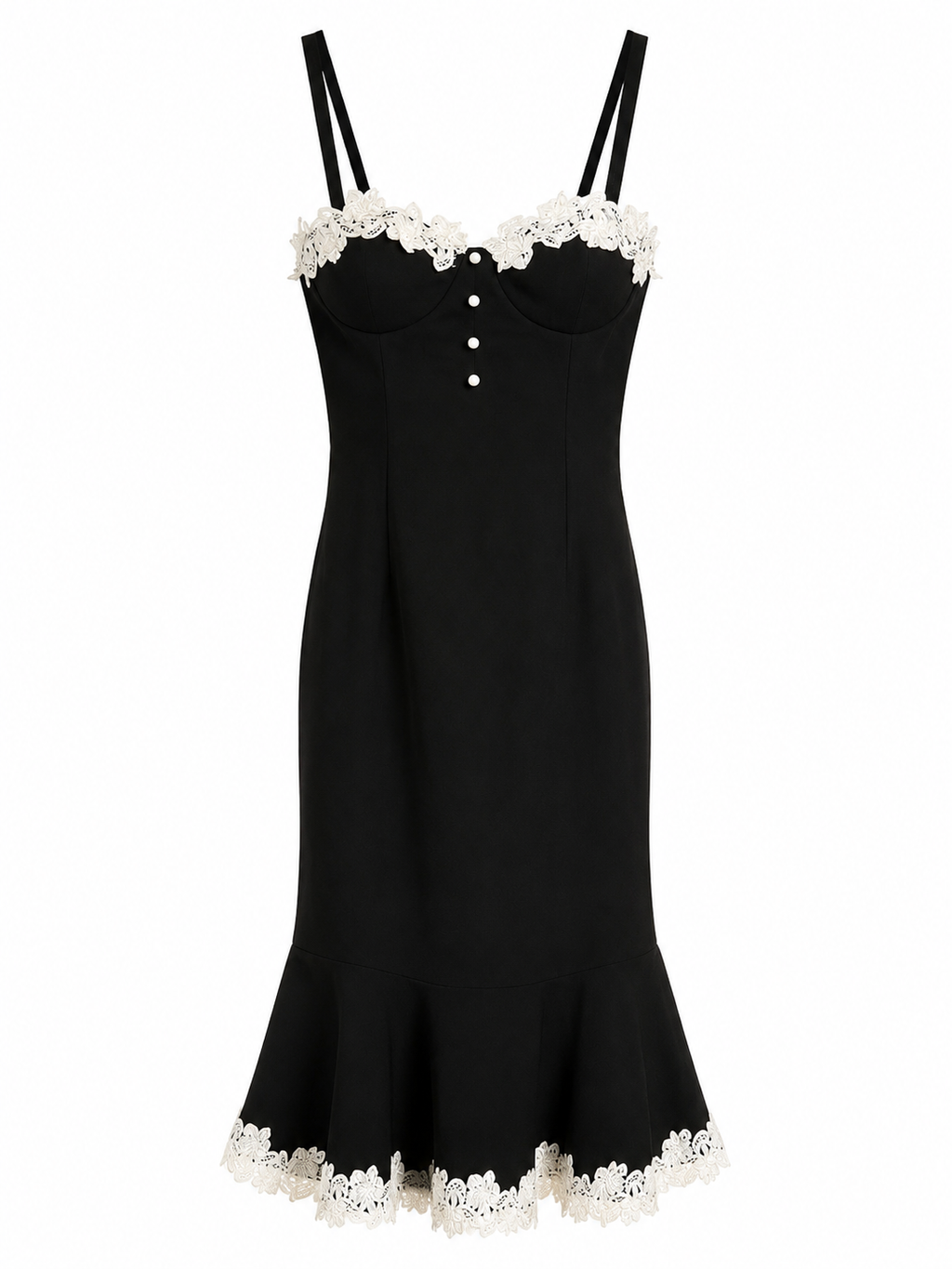 Vestido Midi Noir Dentelle