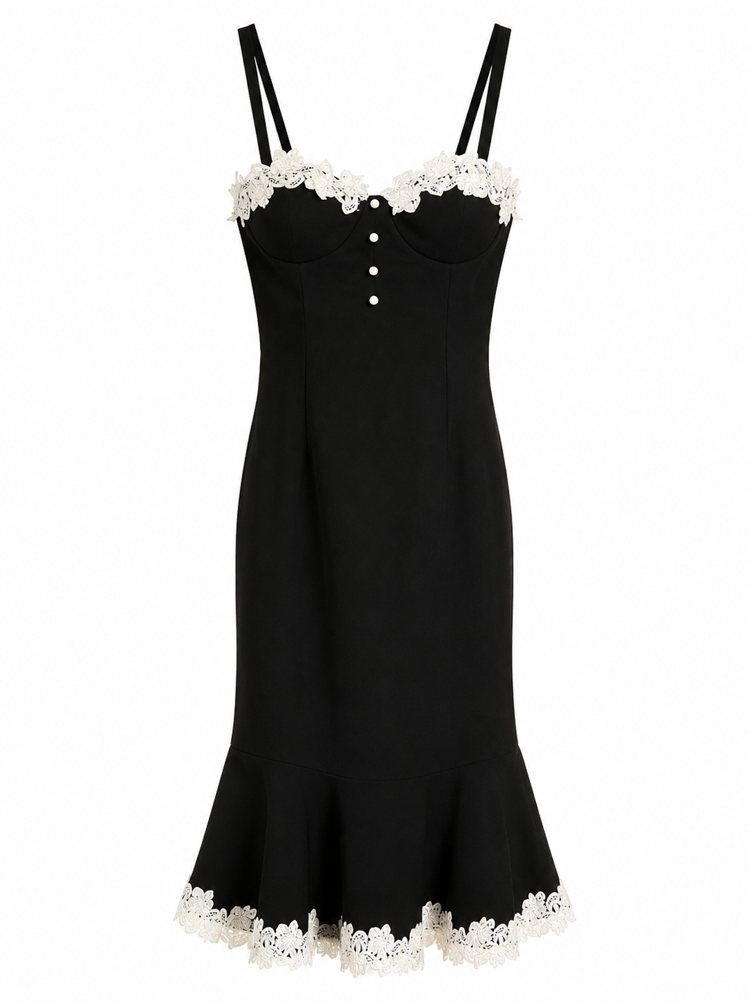 Vestido Midi Noir Dentelle